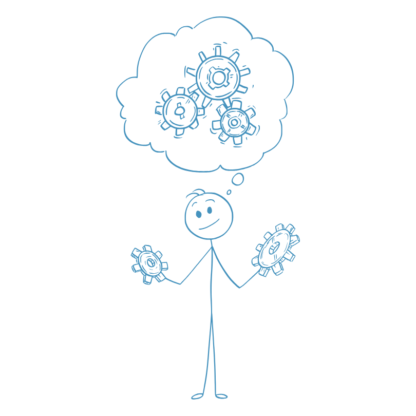 Icône bleue du profil Conforme DISC, symbole de rigueur, d’analyse et de précision.