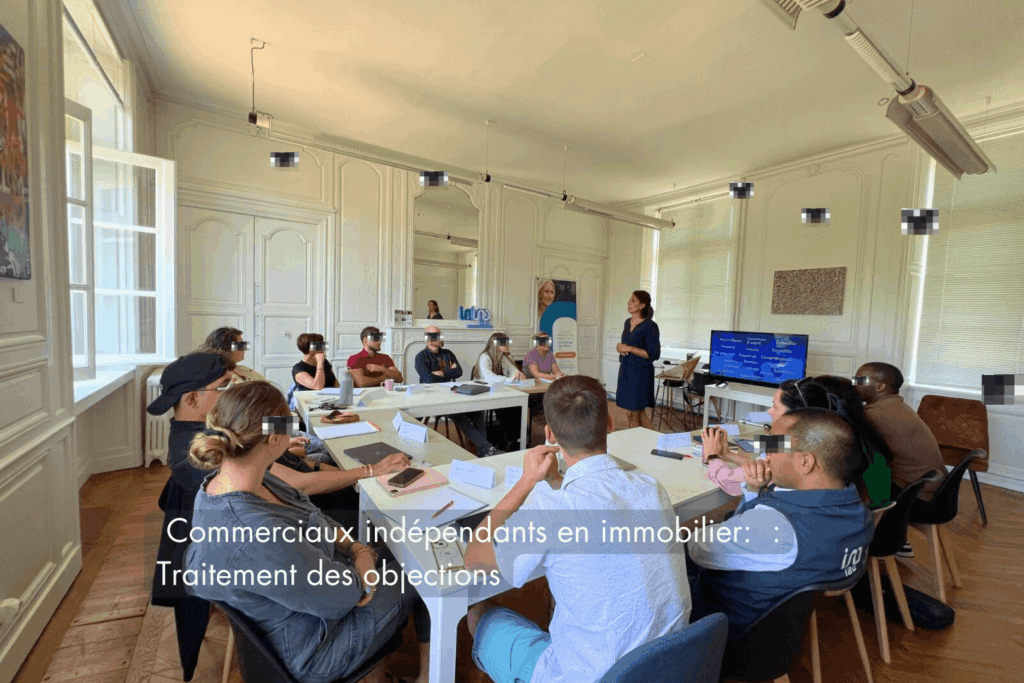 Agents immobiliers en formation communication – techniques de réponse aux objections.
