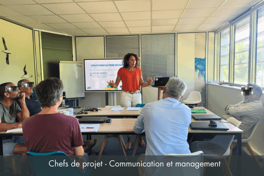Atelier de communication pour chefs de projet – gestion des interactions et posture professionnelle.