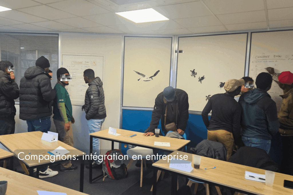 Atelier de communication pour compagnons – travail en sous-groupes.